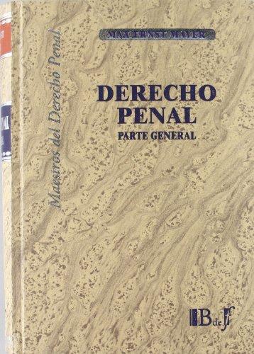 Derecho Penal Parte General (Mayer)