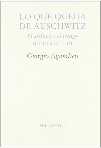 Que queda de Auschwitz, Lo. El archivo y el testigo homo sacer III