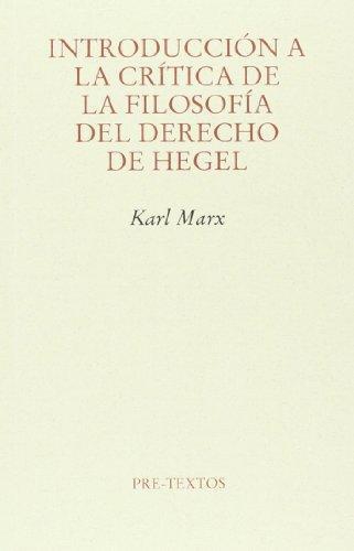 Introducción a la crítica de la filosofía del derecho de Hegel