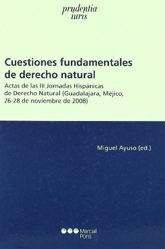 Cuestiones Fundamentales De Derecho Natural