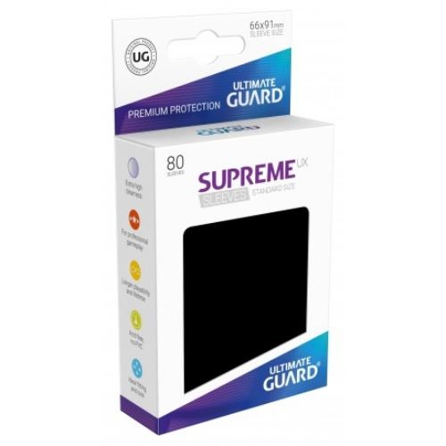 Sleeve Deck: Ultimate Guard Supreme Ux Sleeves Standard Size Black