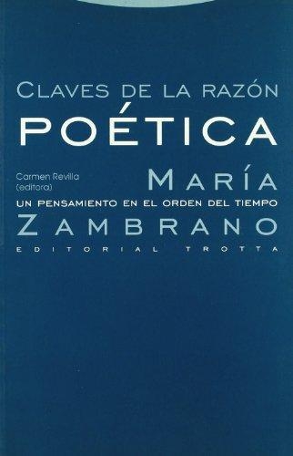 Claves De La Razon Poetica. Maria Zambrano, Un Pensamiento En El Orden Del Tiempo